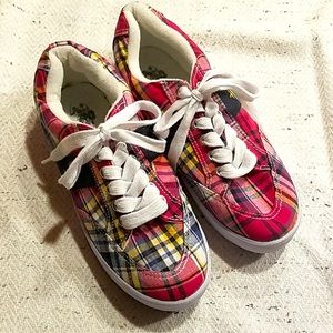 Plaid Sneakers NWOT